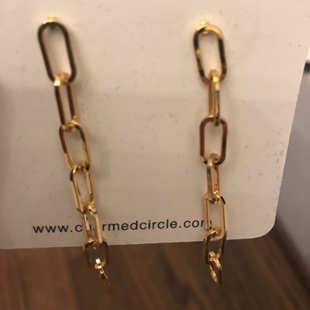 Chain link post earrings